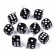 Pakabukas akrilinis Kauliukas juodas,  19x19mm