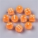Pakabukas akrilinis Kauliukas oranžinis,  19x19mm
