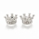 Kepurėlė Karūna platinos spalvos su akutėm, 11,5x6mm. 
