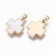 Pakabukas paauksuotas 18K auksu, su perlamutru,  15x13mm