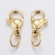 Nerūdijančio plieno užsegimas, paauksuotas 14K, su žiedeliu, 10x7mm