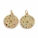 Pakabukas paauksuotas 18K auksu, su cirkoniais,  17x16x2mm