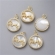 Pakabukas paauksuotas 16K auksu, su cirkoniais, 18x15.5x3mm 