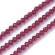 Stiklas facetuotas, rožinis, 3mm, juosta ~115-130vnt.