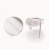 Nerūdijančio plieno  auskarų ruošiniai, dengta platina, 20x3mm 