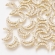 Pakabukas paauksuotas 18K, su cirkoniais, 9x7x1.5mm, 1vnt.
