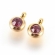 Pakabukas, nerūdijantis plienas, paauksuotas 18K auksu, fuksijų spalva,  9.3x6.5x4mm, pakuotė 2vnt.