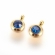 Pakabukas, nerūdijantis plienas, paauksuotas 18K auksu, cobalt spalva,  9.3x6.5x4mm, pakuotė 2vnt.