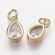 Pakabukas paauksuotas 18K auksu, AAA klasės cirkonis, 11.5x7x4mm