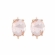 Auskarai paauksuoti, su rose stiklo akute, 12x8mm