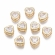 Karoliukas intarpas, auksuota 18K, su cirkoniu, 9x8.5x5mm mm, pakuotė 2 vnt.