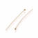 Vinutės/smeigtukai su burbuliuku nerūdijančio plieno, paauksuota 24K, 30x0.6mm, pakuotė 50vnt.