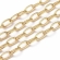 Grandinėlė auksuota 18K, grandelė 8x5x1mm, 1metras
