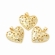 Pakabukas paauksuotas 18K auksu, su cirkoniais, 20x21.5x4mm