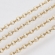 Grandinėlė nerūdijančio plieno, paauksuota, lituota, 3x2x0.5mm