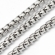 Grandinėlė venecija pynimo, dengta platina, grandelė 2.5x2.5mm, 1metras