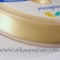 Atlasinė dvipusė juostelė geltona šviesiai, 6mm pločio, 1metras
