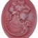 Kamėja raudona akrilas 27x21mm