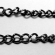 Grandinėlė juodos spalvos, matuojama, žiedelis 3x4,5mm.1 metras