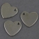 Pakabukas širdelė sidabro spalvos 16x12mm