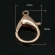 Užsegimas vėriniui Rose gold spalvos 35x21mm