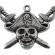 Pakabukas Piratas sidabro spalvos 43x34mm