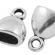 Antgalis odelem, virvelem, kaspinam, sidabro spalvos 13x10mm