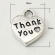 Pakabukas širdelė sidabro spalvos Thank you, 12x10mm