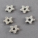 Karoliukas-intarpas žvaigždė sidabro spalvos 9mm, pakuotė 24vnt.