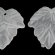 Lapelis akrilinis baltas 24x22,5mm