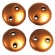 CzechMates Lentil 6mm, Matte Metallic Goldenrot