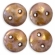 CzechMates Lentil 6mm, Luster-Opaque Gold/Smoky Topaz