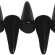 Spike karoliukas, 4x10mm, Jet-juodas