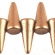 Spike karoliukas, 4x10mm, Matte Metallic Flax
