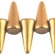 Spike karoliukas, 4/10mm, Matte metallic Aztec Gold