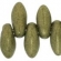 Dagger karoliukas 2,5/6mm, Metallic Suede gold