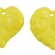 Lapelis akrilinis geltonas 15x15mm