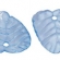 Lapelis akrilinis žydras skaidrus 15x14,5mm