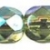 Briaunuoti karoliukai - Firepolished, Olivine AB, 6mm