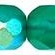 Briaunuoti karoliukai - Firepolished, Matte Emerald AB, 6mm