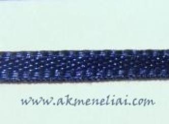 Atlasinė dvipusė juostelė tamsiai mėlyna, 3mm pločio, 1metras