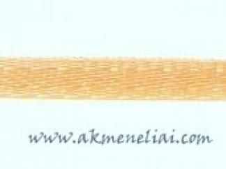 Atlasinė dvipusė juostelė kreminė, 3mm pločio, 1 metras