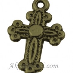 Pakabukas kryželis žalvarinis 20x13mm