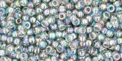 Toho biseris TR-11-176 11/0 Transparent-Rainbow Black Diamond