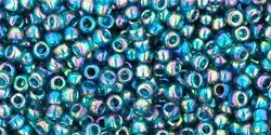 Toho biseris TR-11-167BD 11/0 Transparent-Rainbow Teal