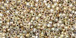 Toho biseris TR-15-262 15/0 Inside Color Crystal/Gold Lined