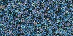 Toho biseris TR-15-188 15/0 Inside Color Luster Crystal/Capri Blue Lined