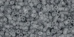 Toho biseris TR-15-9F 15/0 Transparent Frosted Lightt Gray