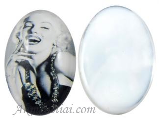 Kabašonas Monroe grūdinto stiklo 30x20mm