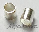 Spaustukai sidabro spalvos vamzdeliai 2.00x1.5mm 1g. pakuotė